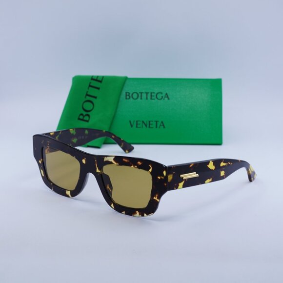 Bottega Veneta BV1357S 003 Square Sunglasses - Havana/Nicotine - Picture 4 of 9